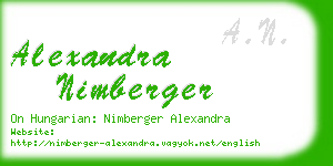 alexandra nimberger business card